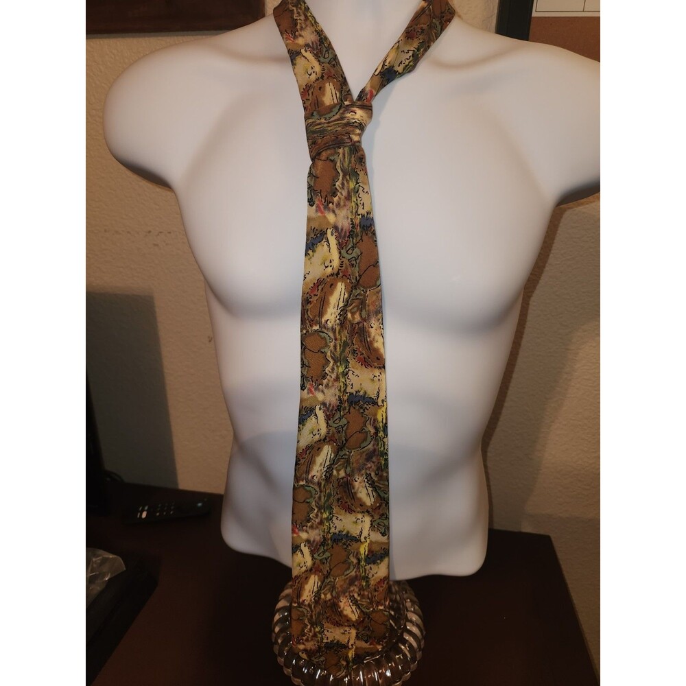 RARE J. Garcia Dogs Collection Five Men's 100% Silk Tie Art Dog Theme Necktie - Picture 2 of 2